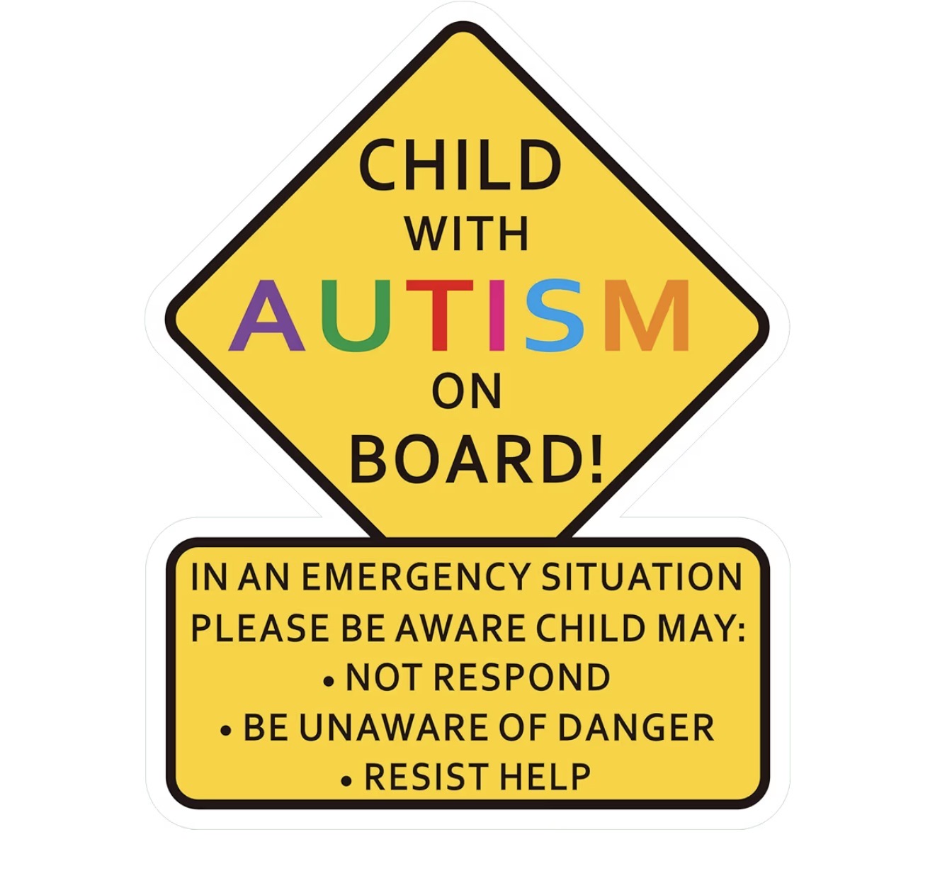 Child with Autism Awareness Car Decal