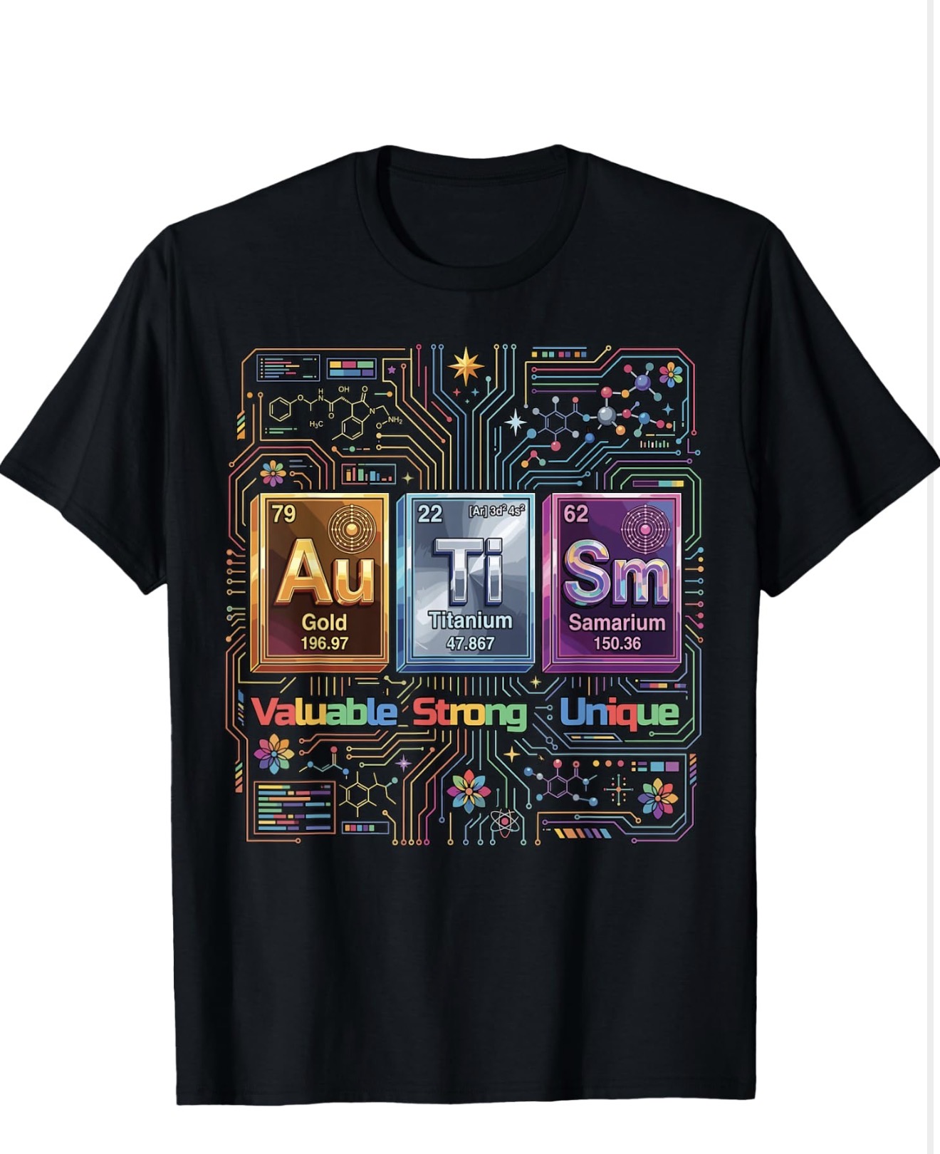 Autism Awareness Periodic-Table Tee