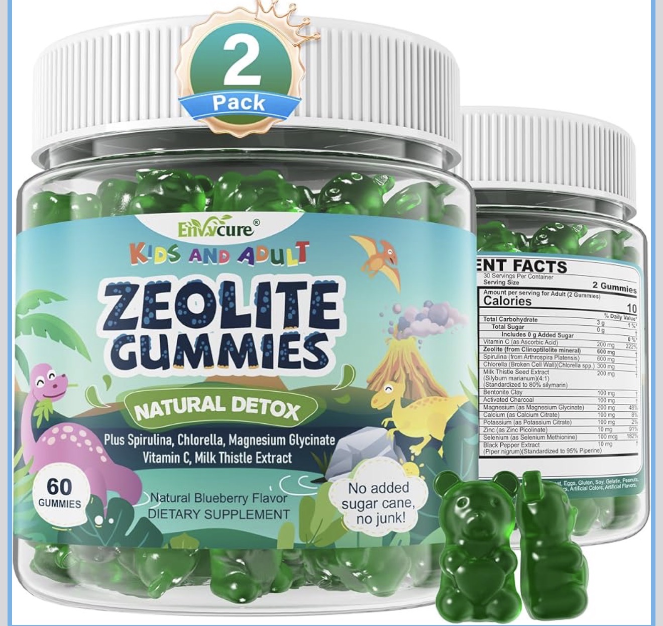 Envycure Zeolite Gummies — 2 Pack (60 ct each)
