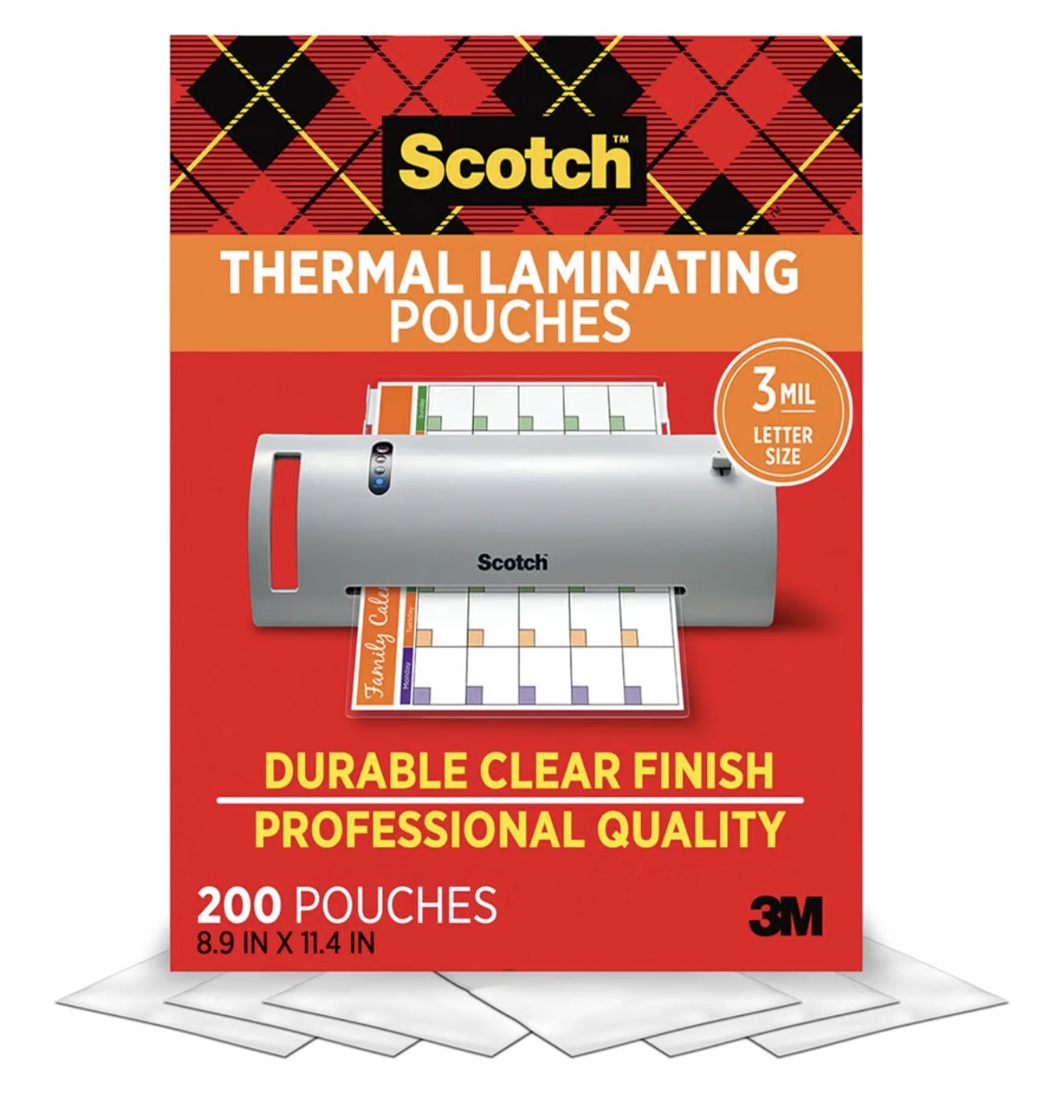 Scotch Thermal Laminating Pouches — 200 pack, letter size